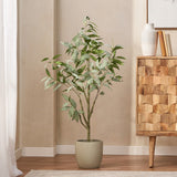 Christopher Knight Home® - Noble House - Parkey 4' X 1.8' Artificial Eucalyptus Leaf Tree, Green