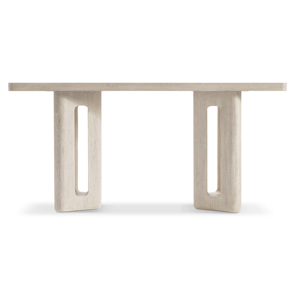 Bernhardt Bernhardt Lucerne Wire-brushed Oak Console Table Sculptural Pedestal Base Entryway Accent 393912