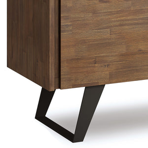 English Elm Lowry Medium Storage Cabinet - Handcrafted Rustic Acacia Wood With Adjustable Shelves & Metal Accents B136P158859