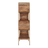 Pulaski Furniture Scott Living Heritage 4-Shelf S-Design Open Bookcase Natural, Natural Sheesham Dalbergia Sissoo P401DJ073