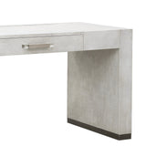 Stone-Textured Writing Desk with Keyboard Tray White with Raffia Palm Finish P301628 Pulaski Furniture