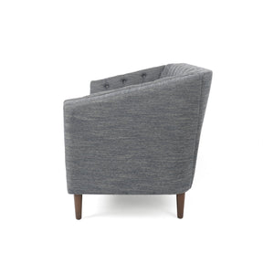 English Elm Christopher Knight Home® - LOVESEAT Diamond-Tufted PU Upholstery with Button Stitching, Tapered Birch Legs, Contemporary Chic Charcoal 72248.00FCHAR