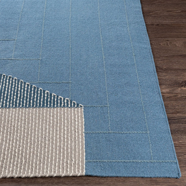 Livabliss Fulham Hand Woven Wool Cotton Accent Rug Low Pile Artisan Craft for Entryway Kitchen Blue, Medium Gr 8'10" x 12' FHM2300-81012