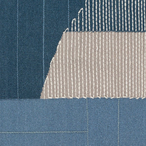 Livabliss Fulham Hand Woven Wool Cotton Accent Rug Low Pile Artisan Craft for Entryway Kitchen Blue, Medium Gr 8'10" x 12' FHM2300-81012