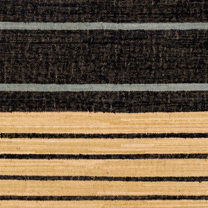 Livabliss Fulham Handwoven Cotton Flatweave Rug Artisan Crafted for Entryways and Layering Black, Wheat 8' x 10' FHM2301-810