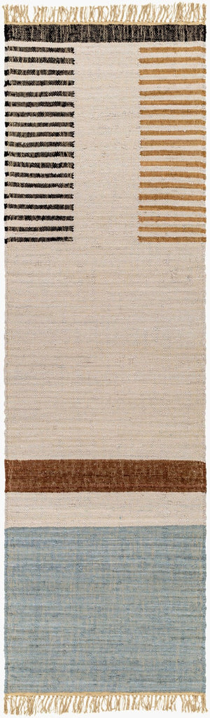Livabliss Fulham Handwoven Cotton Flatweave Rug with Fringe for Entryways and Small Spaces Beige, Tan 2'6" x 8' FHM2302-268