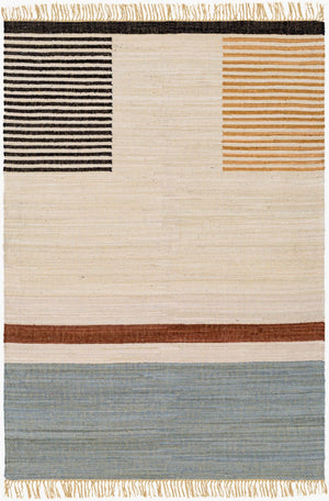 Livabliss Fulham Handwoven Cotton Flatweave Rug with Fringe for Entryways and Small Spaces Beige, Tan 2' x 3' FHM2302-23
