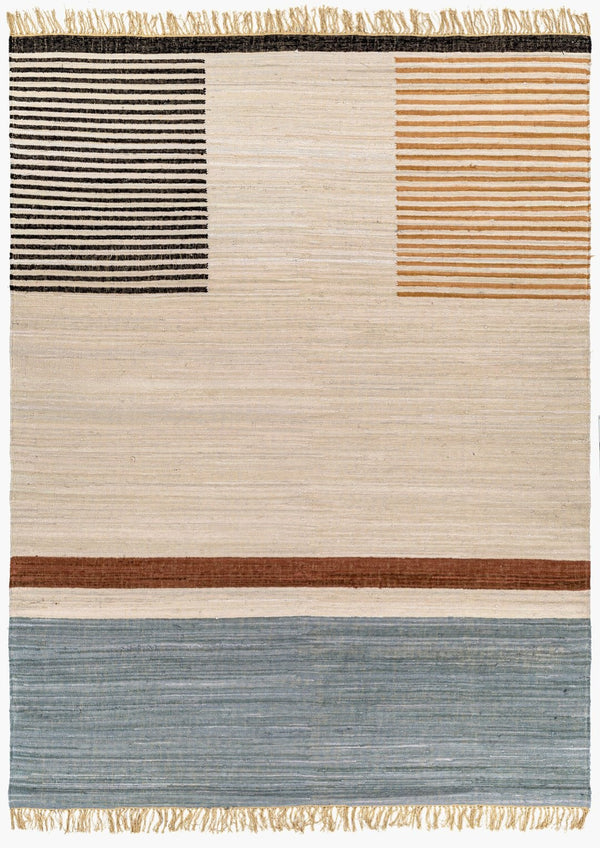 Livabliss Fulham Handwoven Cotton Flatweave Rug with Fringe for Entryways and Small Spaces Beige, Tan 8' x 10' FHM2302-810