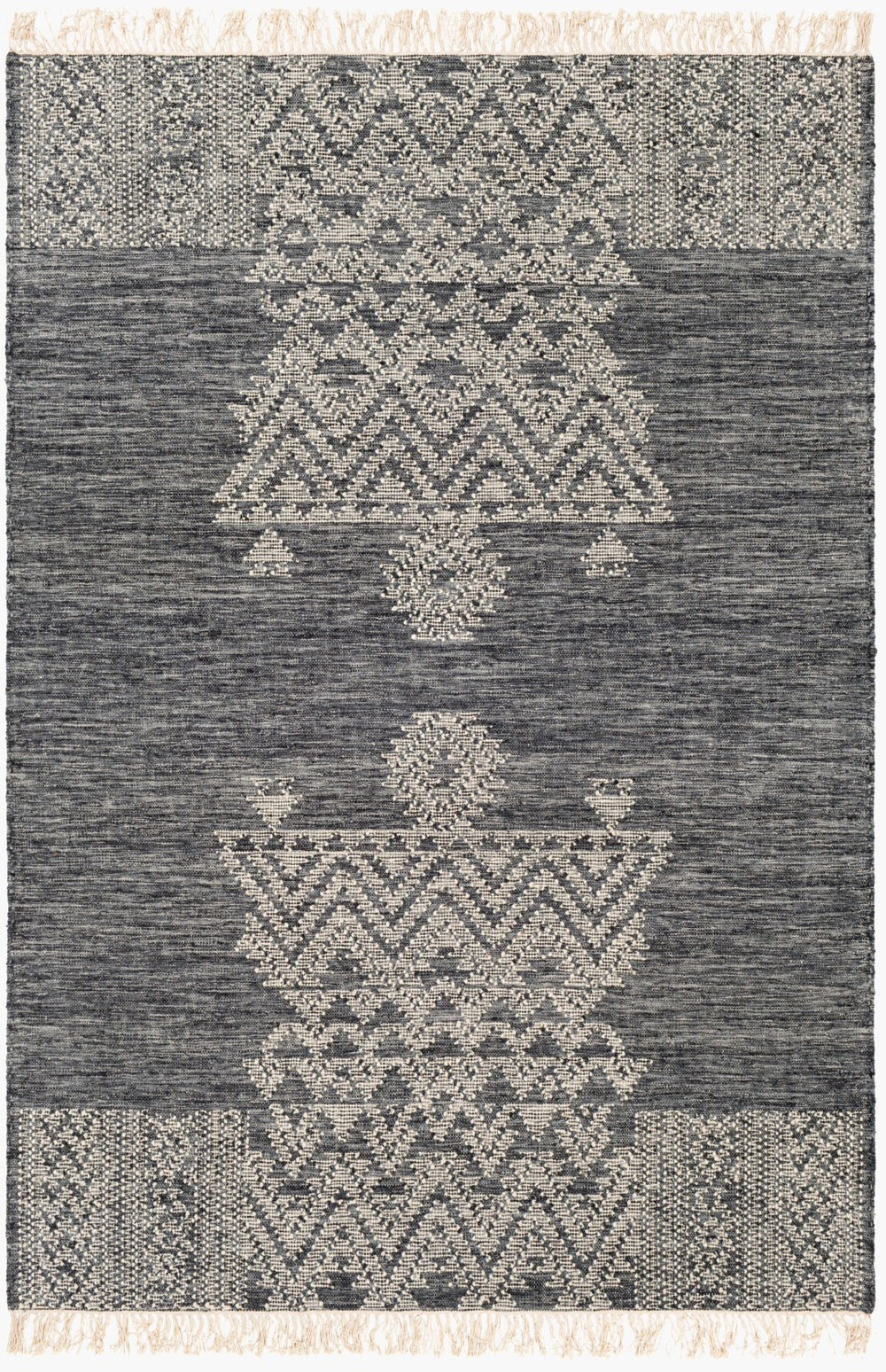 Surya Fulham 2' X 3' Handmade Wool Rug - Elegant Global Design, Durable, And Charming For Any Room Ink Blue Wool,Cotton Fhm2304-23