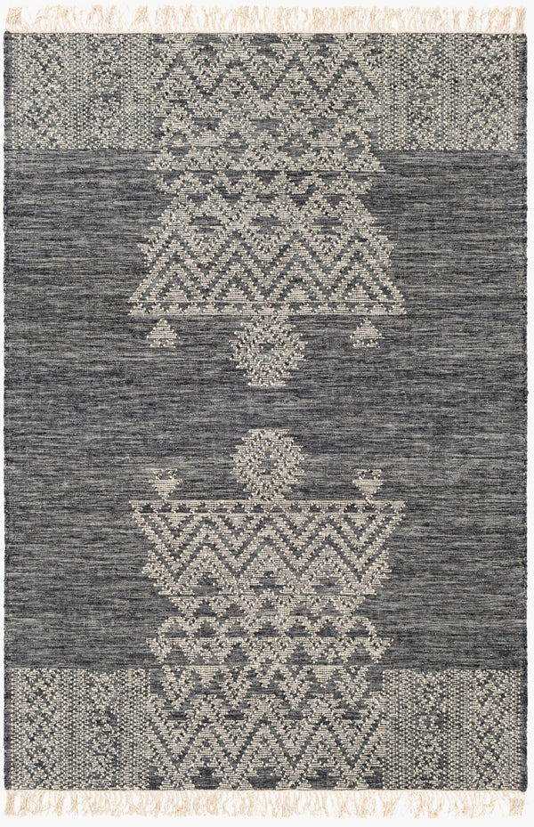 Surya Fulham 2' X 3' Handmade Wool Rug - Elegant Global Design, Durable, And Charming For Any Room Ink Blue Wool,Cotton Fhm2304-23