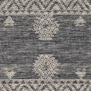 Surya Fulham 2' X 3' Handmade Wool Rug - Elegant Global Design, Durable, And Charming For Any Room Ink Blue Wool,Cotton Fhm2304-23