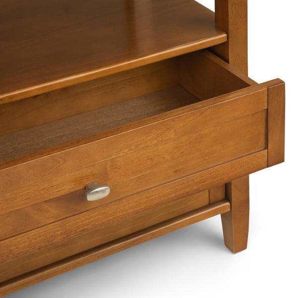 English Elm Warm Console Sofa Table - Handcrafted Solid Wood With Light Golden Brown Finish & Ample Storage B136P159569-GIGA