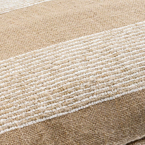 Surya Fairhope 18"X18" Luxurious Accent Pillow - Elegant Linen & Viscose Blend For Cozy Home Decor Light Beige Linen,Viscose,Linen,Viscose Fhp001-2222d