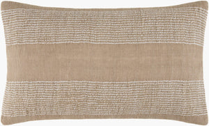 Surya Fairhope 14"X22" Luxurious Linen & Viscose Lumbar Pillow – Elegant Home Decor & Cozy Comfort! Light Beige Linen,Viscose,Linen,Viscose Fhp001-1422