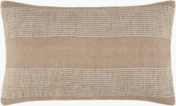 Surya Fairhope 14"X22" Luxurious Linen & Viscose Lumbar Pillow – Elegant Home Decor & Cozy Comfort! Light Beige Linen,Viscose,Linen,Viscose Fhp001-1422