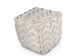 English Elm Steve Silver - Kenzari - Square Zigzag Handwoven - Gray