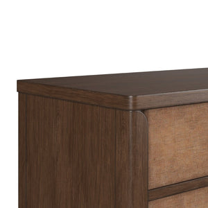 A.R.T. Furniture Verge Seven-Drawer Woven Dresser: Elegant Dark Wood Storage with Modern Design for Any Bedroom Style 337131-1960