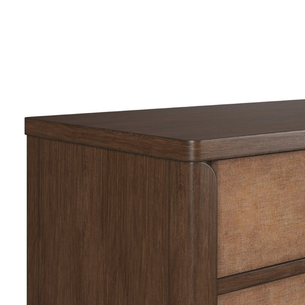 A.R.T. Furniture Verge Seven-Drawer Woven Dresser: Elegant Dark Wood Storage with Modern Design for Any Bedroom Style 337131-1960