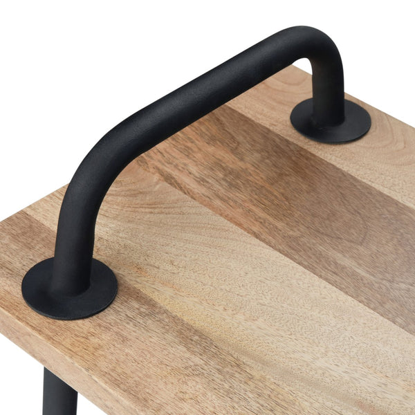 English Elm Berkeley - Industrial-Modern Entryway Bench In Natural Mango Wood With Sturdy Metal Legs & Unique Grain B136P158492