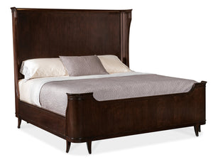 Bella Donna California King Panel Bed Dark Wood  Hooker Furniture