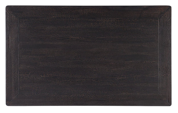 Hooker Furniture Big Sky Charred Timber Cocktail Table With Turned Legs, Pecky Hickory Veneer, Distressed Rustic Charm 6700-80310-98