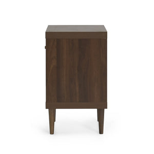 English Elm Christopher Knight Home® - 1-Drawer Nightstand - Compact Modern Design, Faux-Wood Finish, Easy Assembly, Perfect For Small Spaces 72036.00WALN