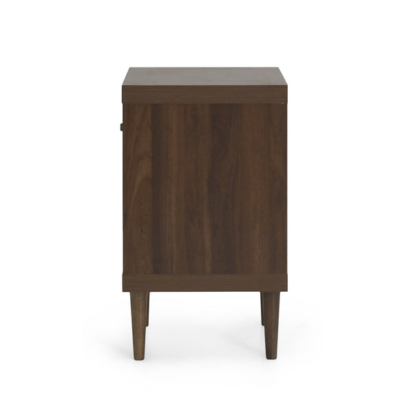 English Elm Christopher Knight Home® - 1-Drawer Nightstand - Compact Modern Design, Faux-Wood Finish, Easy Assembly, Perfect For Small Spaces 72036.00WALN