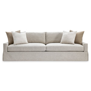 Bernhardt Bernhardt Sutton Three Seat Fabric Sofa Low Profile Tailored Skirt Living Room P5757A