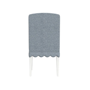 A.R.T. Furniture Haven Upholstered Side Chair - Vintage Cottage Chic Design in Light Blue with Scalloped Detailing 339200-2367