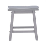 Homelegance By Top-Line Barrett Saddle Seat 18-inch Backless Stools (Set of 2) Grey Rubberwood