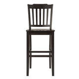 Homelegance By Top-Line Juliette Slat Back Bar Height Chairs (Set of 2) Black Rubberwood