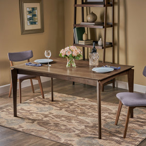 English Elm Christopher Knight Home® - JESSE Mid-Century Walnut Dining Table - Solid Wood & MDF, Sleek Minimal Design, 63.4"L, Elegant Craftsmanship 64676.00