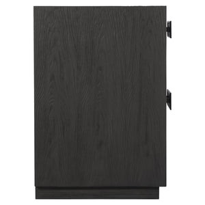 Bernhardt Bernhardt Keali Dresser With Ebonized Pine, Geometric Plinth Base, 4 Drawers & Cast-Aluminum Pulls 309054