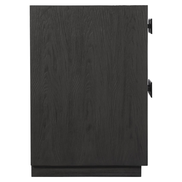 Bernhardt Bernhardt Keali Dresser With Ebonized Pine, Geometric Plinth Base, 4 Drawers & Cast-Aluminum Pulls 309054