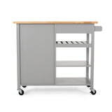 Christopher Knight Home® - Noble House - Westcliffe Contemporary Kitchen Cart with Wheels