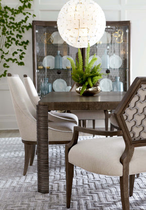 A.R.T. Furniture Geode Gem Sling Dining Chair - Contemporary Comfort With Kona Finish And Stylish Exposed Wood Details Gray, Brown Pine Solids And Flat Cut Oak Veneers 238204-2303