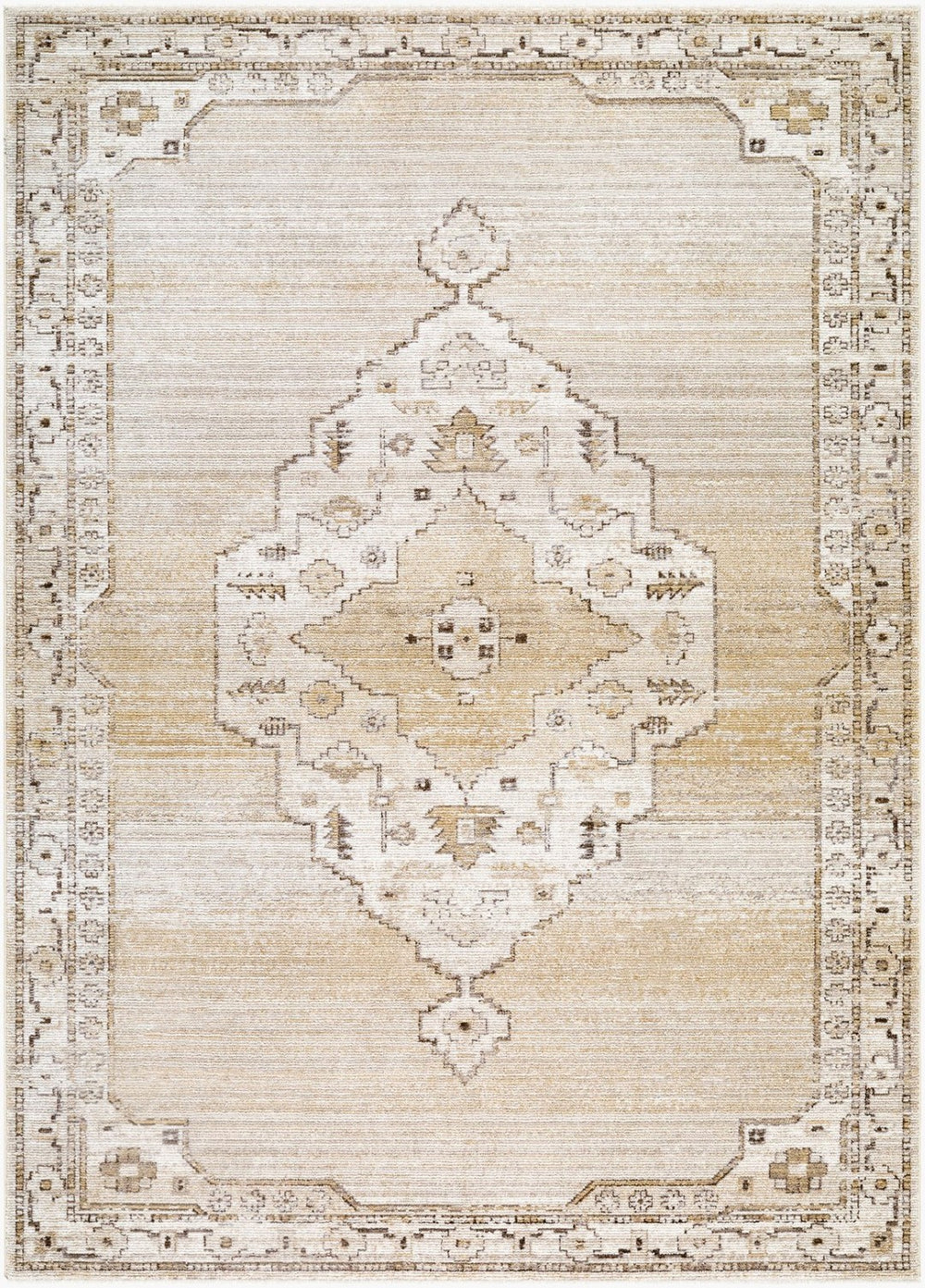 Livabliss Fifth Avenue Traditional Runner Rug with Fringe Woven Polypropylene Hallway Accent Light Gray, Whi 2'6" x 7'3" FIF2302-2673
