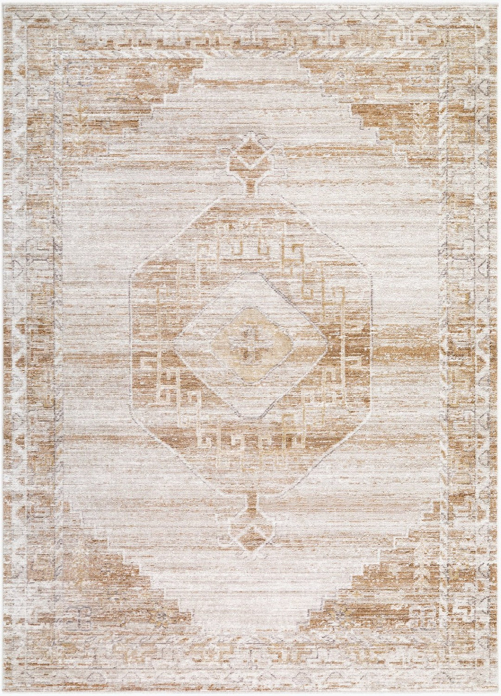 Livabliss Fifth Avenue Traditional Fringe Runner Rug Woven Polypropylene for Hallways Light Gray, Whi 2'6" x 7'3" FIF2305-2673