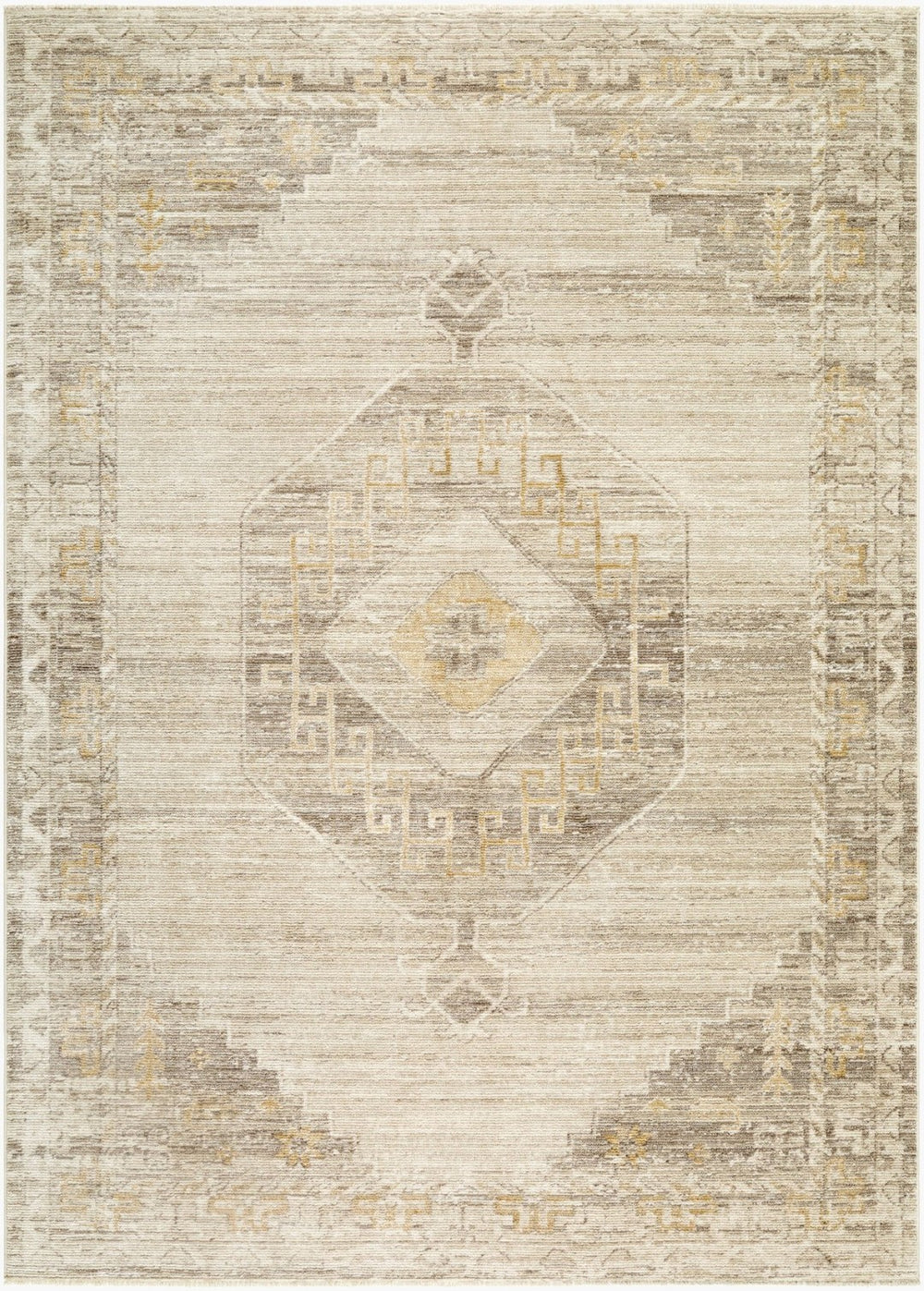 Livabliss Fifth Avenue Traditional Fringe Runner Rug Polypropylene Hallway Entryway Soft Pile Light Gray, Whi 2'6" x 7'3" FIF2306-2673