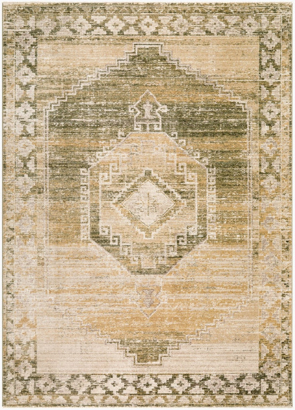 Livabliss Fifth Avenue Traditional Fringe Runner Rug Turkish Woven Polypropylene Hallway Accent Light Gray, Tan 2'6" x 7'3" FIF2308-2673