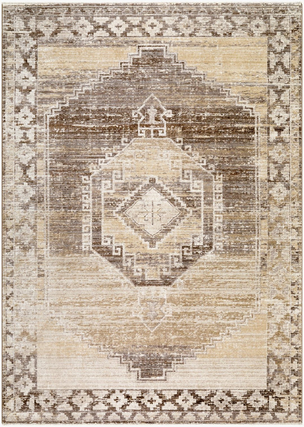 Livabliss Fifth Avenue Traditional Fringe Runner Rug Turkey Woven Polypropylene Hallway Accent Light Gray, Tau 6'7" x 9' FIF2309-679