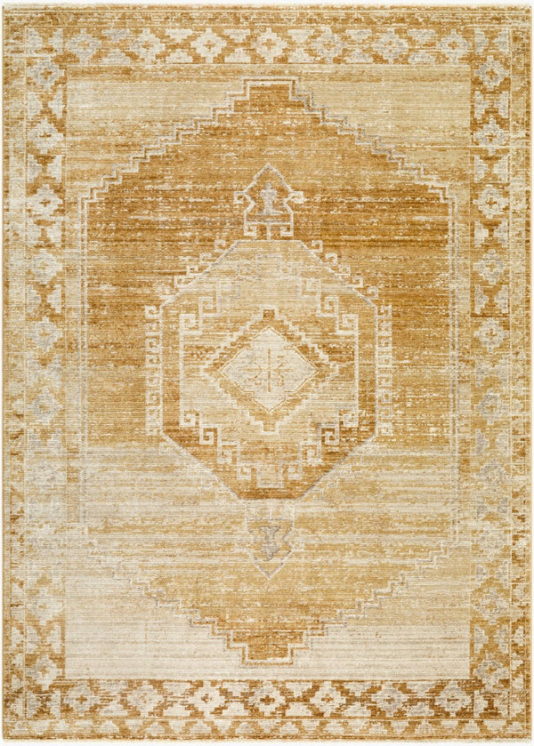 Livabliss Fifth Avenue Traditional Fringe Runner Rug Machine Woven for Hallways and Entryways Light Gray, Tan 2'6" x 7'3" FIF2310-2673