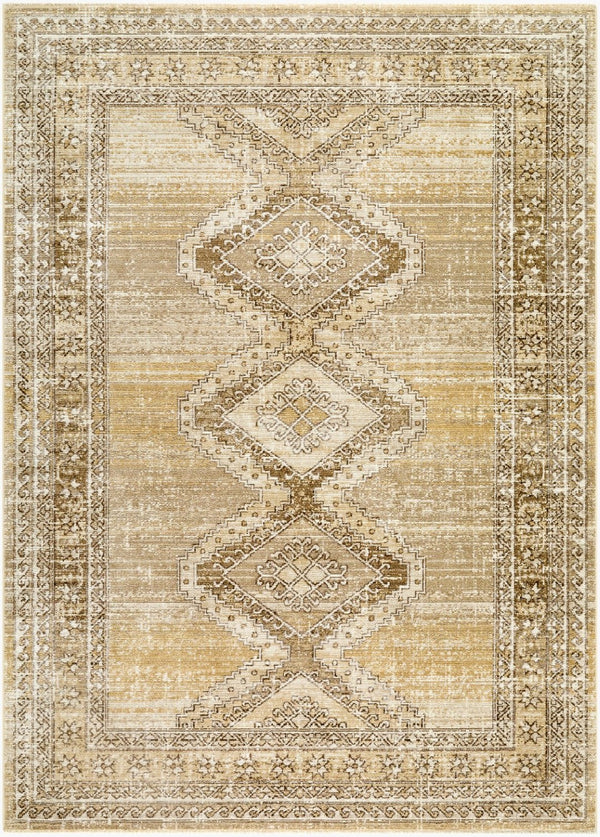 Livabliss Fifth Avenue Traditional Runner Rug Polypropylene Fringe Hallway Entryway Turkish Woven Light Gray, Tan 2'6" x 7'3" FIF2312-2673