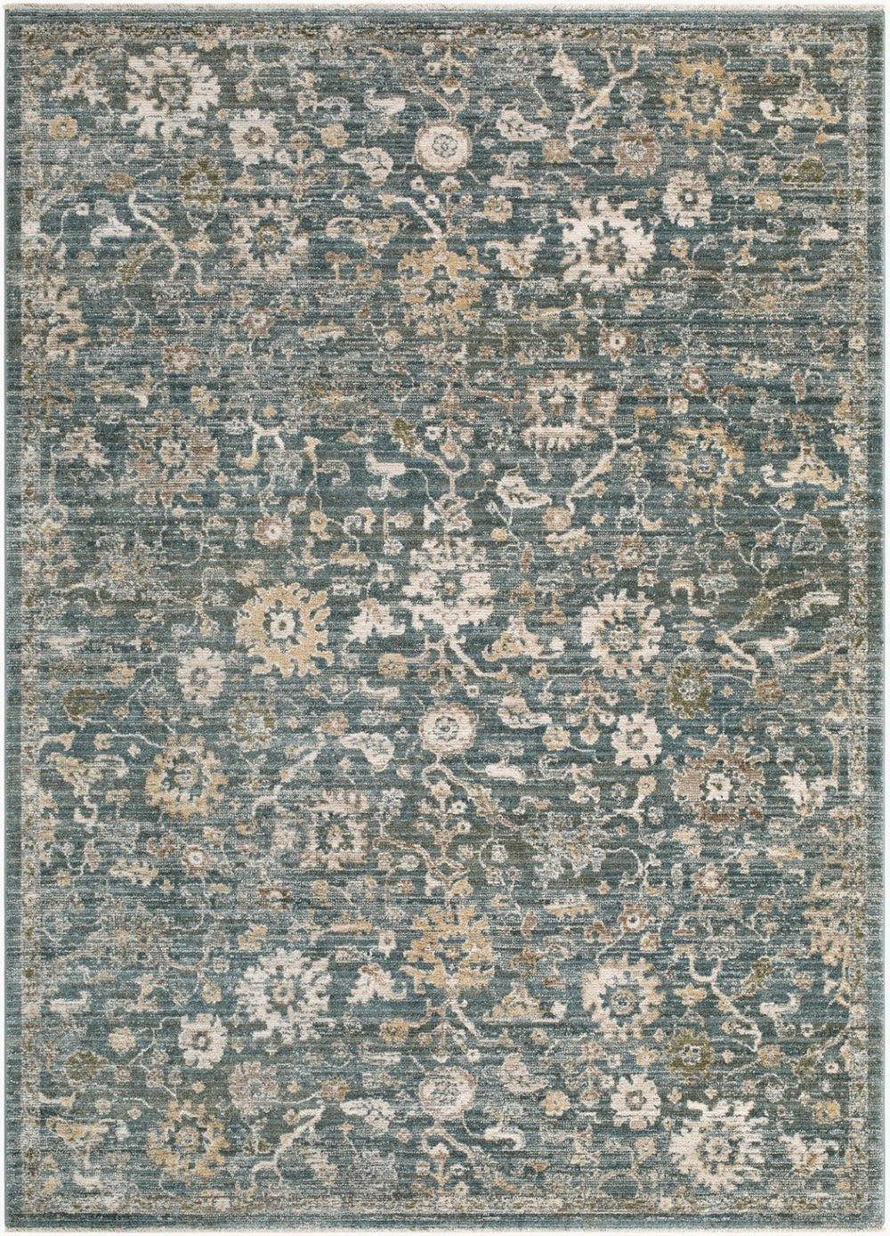 Livabliss Fifth Avenue Traditional Medallion Runner Rug with Fringe for Hallways and Entryways Medium Gray, Ta 5' x 7'5" FIF2313-575