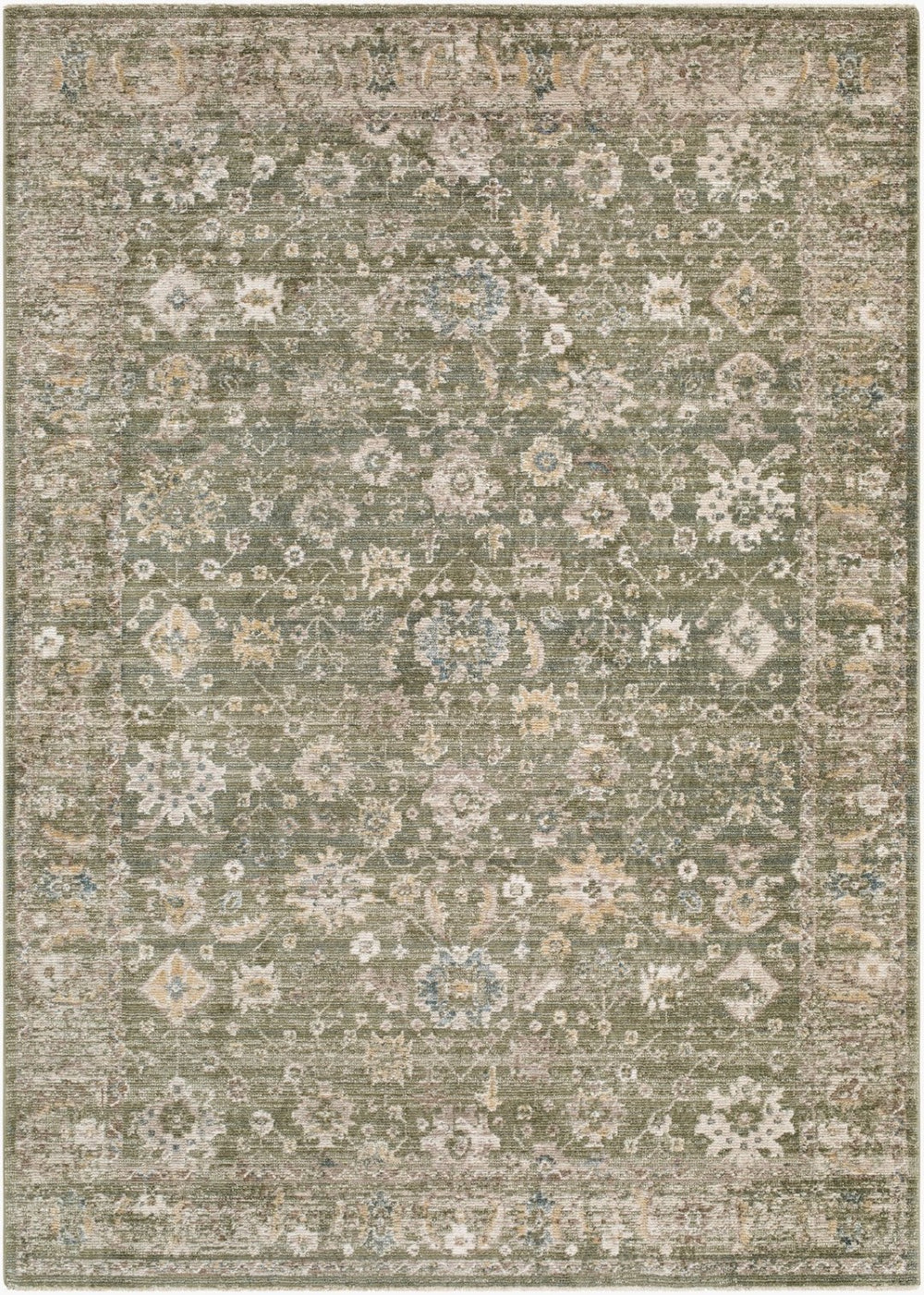 Livabliss Fifth Avenue Persian Inspired Runner Rug with Fringe Polypropylene Hallway Accent Olive, Taupe 8'10" x 12'2" FIF2315-810122