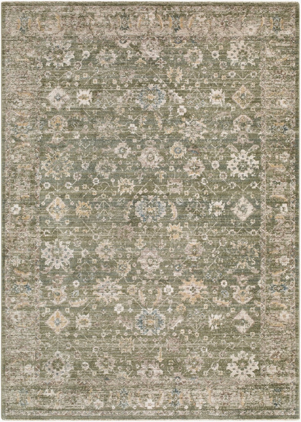 Livabliss Fifth Avenue Persian Inspired Runner Rug with Fringe Polypropylene Hallway Accent Olive, Taupe 8'10" x 12'2" FIF2315-810122