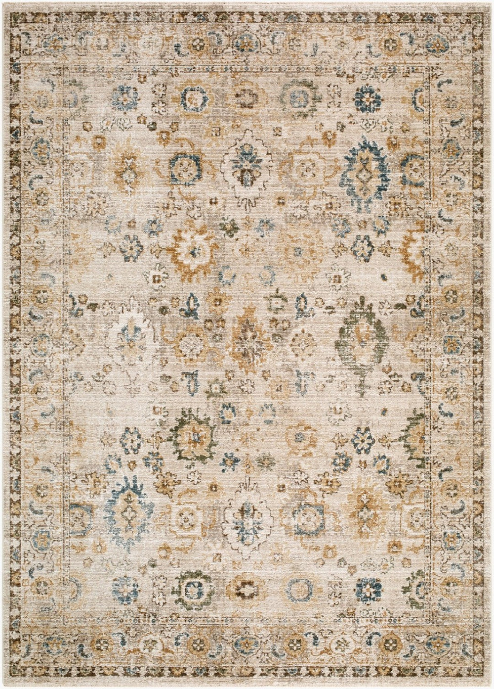 Livabliss Fifth Avenue Traditional Runner Rug Polypropylene Blend for Hallways and Entryways Taupe, Ivory 8'10" x 12'2" FIF2316-810122