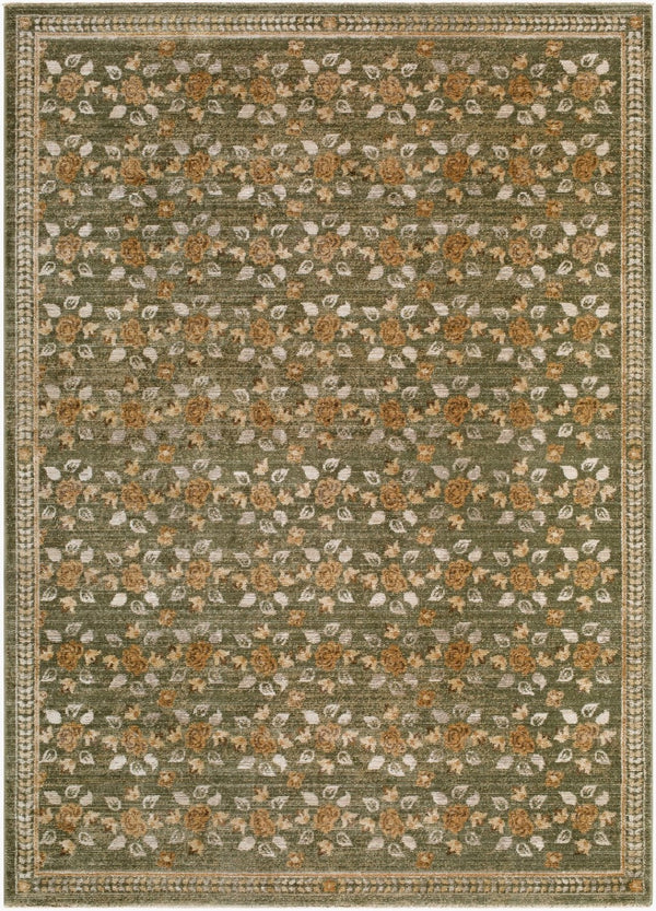 Livabliss Fifth Avenue Traditional Fringe Runner Rug Woven in Turkey for Hallways and Entryways Olive, Light Ol 5' x 7'5" FIF2317-575