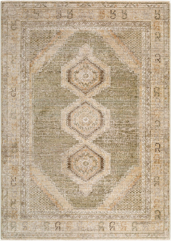 Livabliss Fifth Avenue Bohemian Global Runner Rug with Fringe Polypropylene Hallway Accent Taupe, Light Ol 7'10" x 10'2" FIF2320-710102