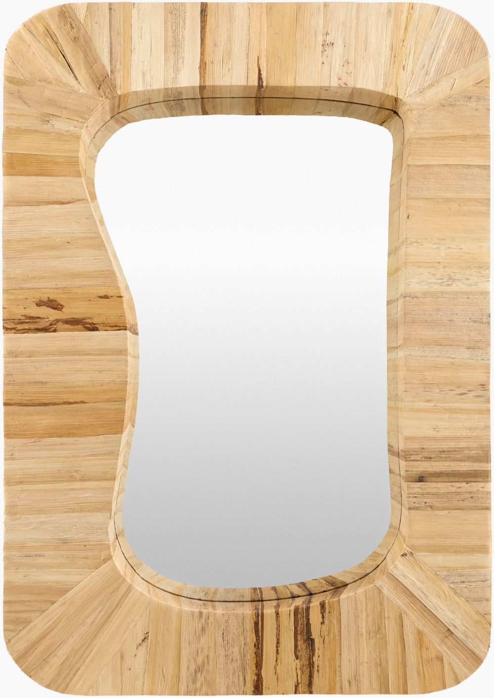 Surya Fifi Handcrafted Bohemian Wall Mirror with Sculptural Frame for Entryway or Living Room FIFI001-4129